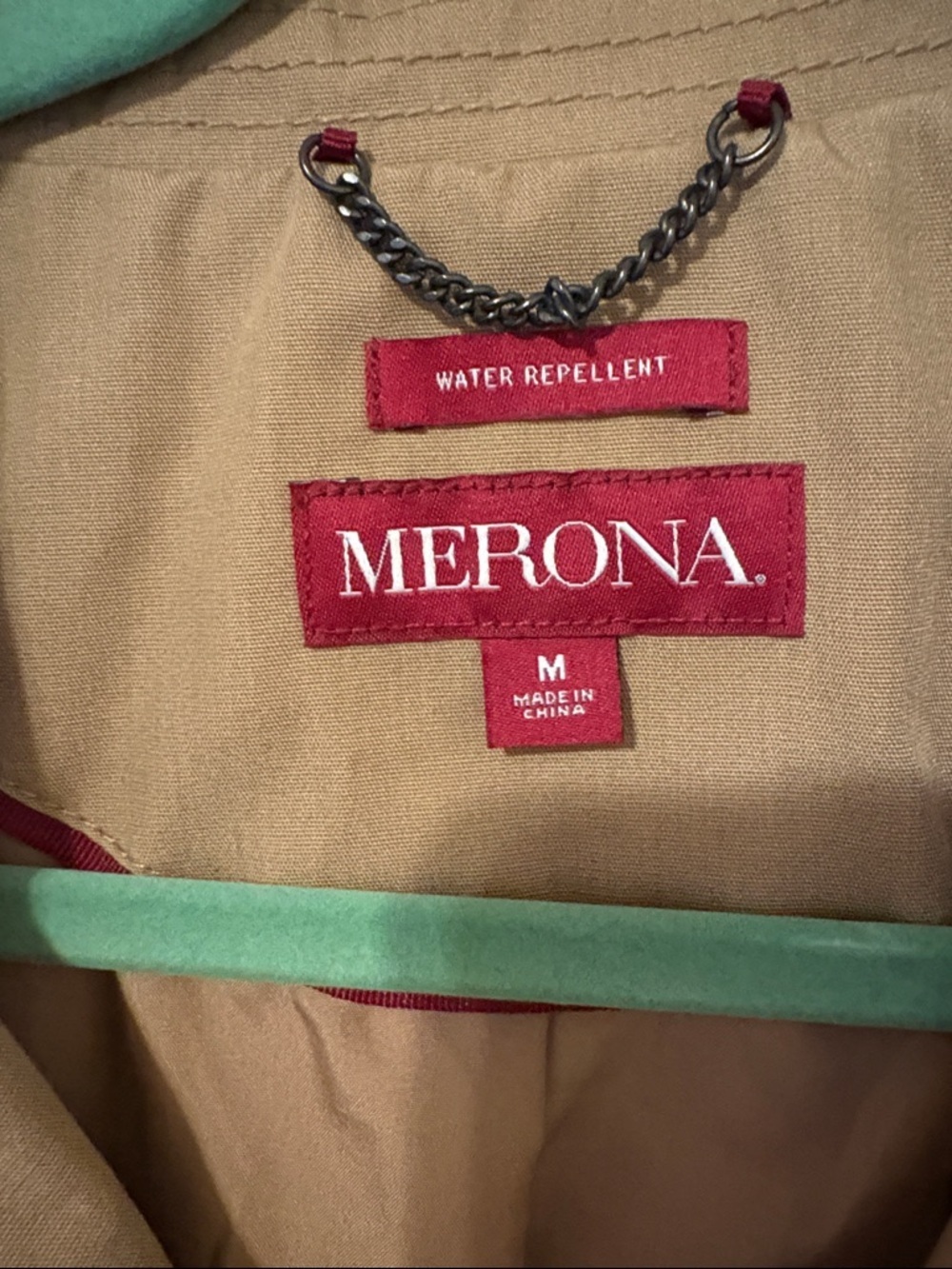 Merona Women's Khaki Double-Breasted Trench Coat with Waist Tie - Picture 2 of 10